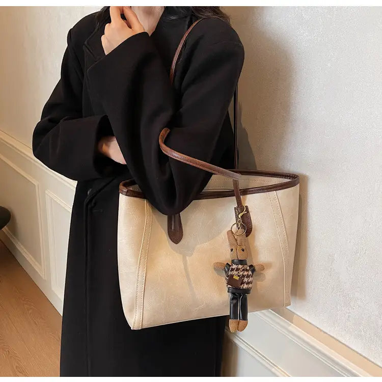 Women's Large Capacity Commuter Tote Bag with Crossbody Strap β feature 18