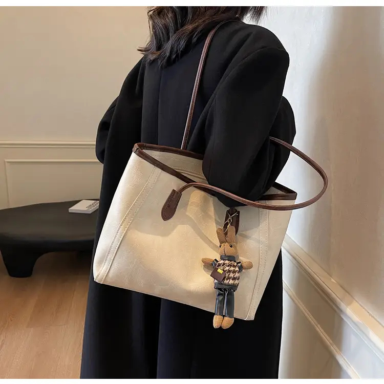 Women's Large Capacity Commuter Tote Bag with Crossbody Strap β feature 19