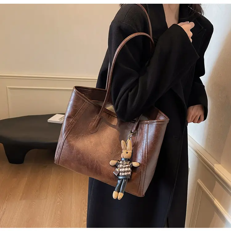 Women's Large Capacity Commuter Tote Bag with Crossbody Strap β feature 21