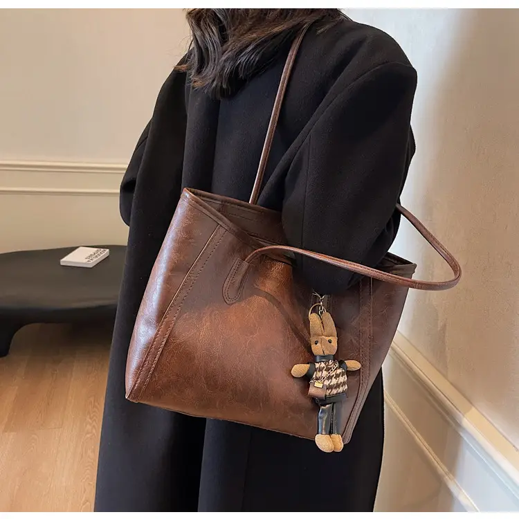 Women's Large Capacity Commuter Tote Bag with Crossbody Strap β feature 25