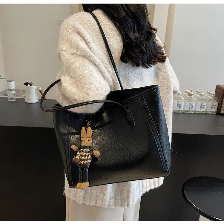 Women's Large Capacity Commuter Tote Bag with Crossbody Strap β feature 28