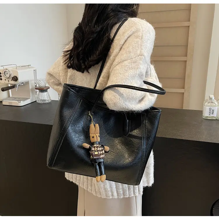 Women's Large Capacity Commuter Tote Bag with Crossbody Strap β feature 32