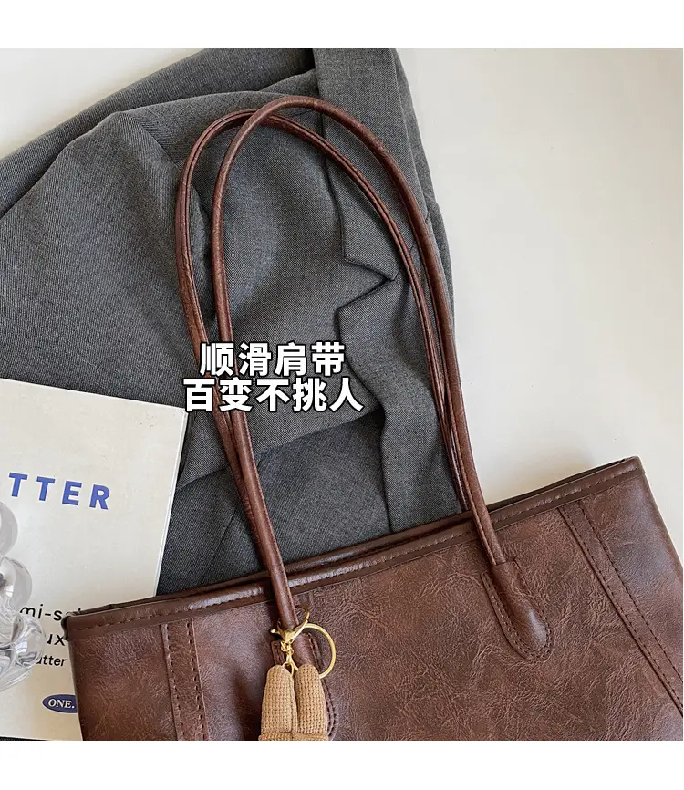Women's Large Capacity Commuter Tote Bag with Crossbody Strap β feature 5