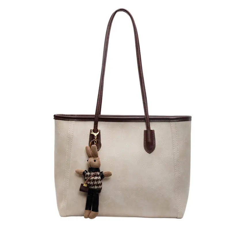 Women's Large Capacity Commuter Tote Bag with Crossbody Strap - Image 2