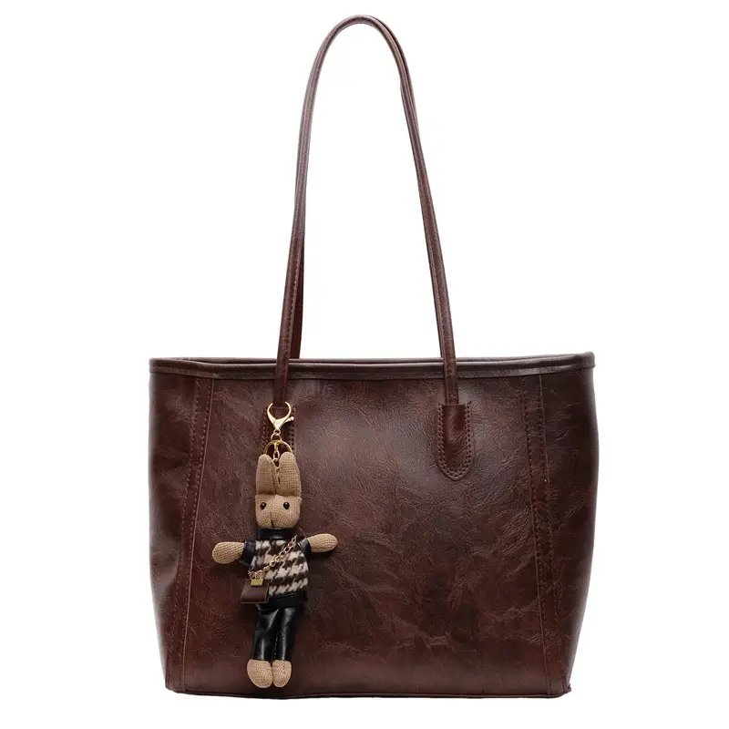 Women's Large Capacity Commuter Tote Bag with Crossbody Strap - Image 3