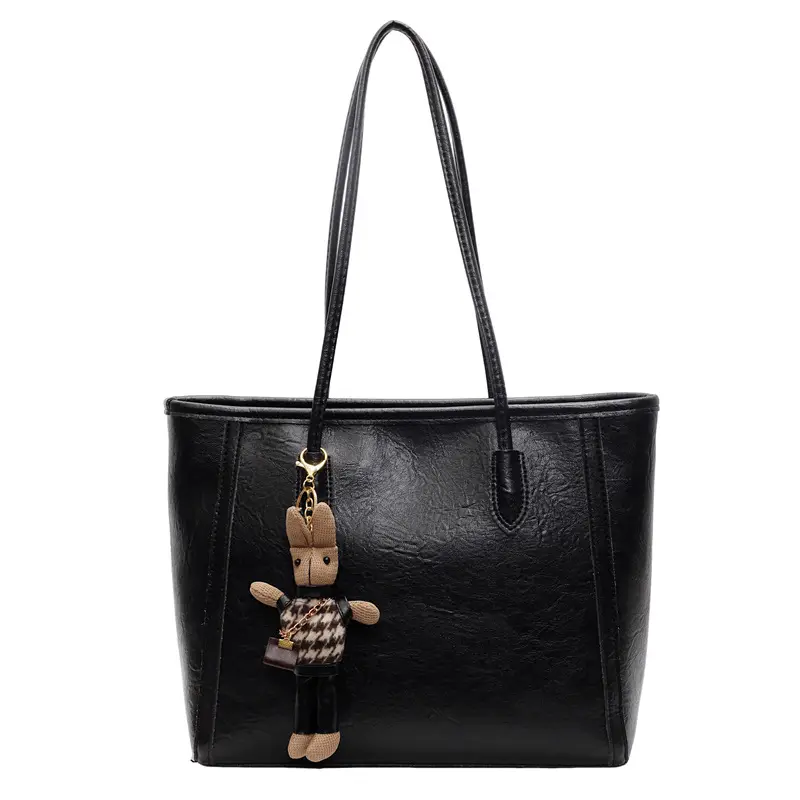 Women's Large Capacity Commuter Tote Bag with Crossbody Strap - Image 4