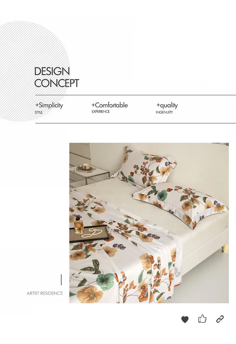 Satin Pure Cotton Bed Sheetss Class a Maternal and Infant Grade 120 Count Xinjiang Long-Staple Cotton Pure Cotton Quilt Bed Sheetss — feature 3