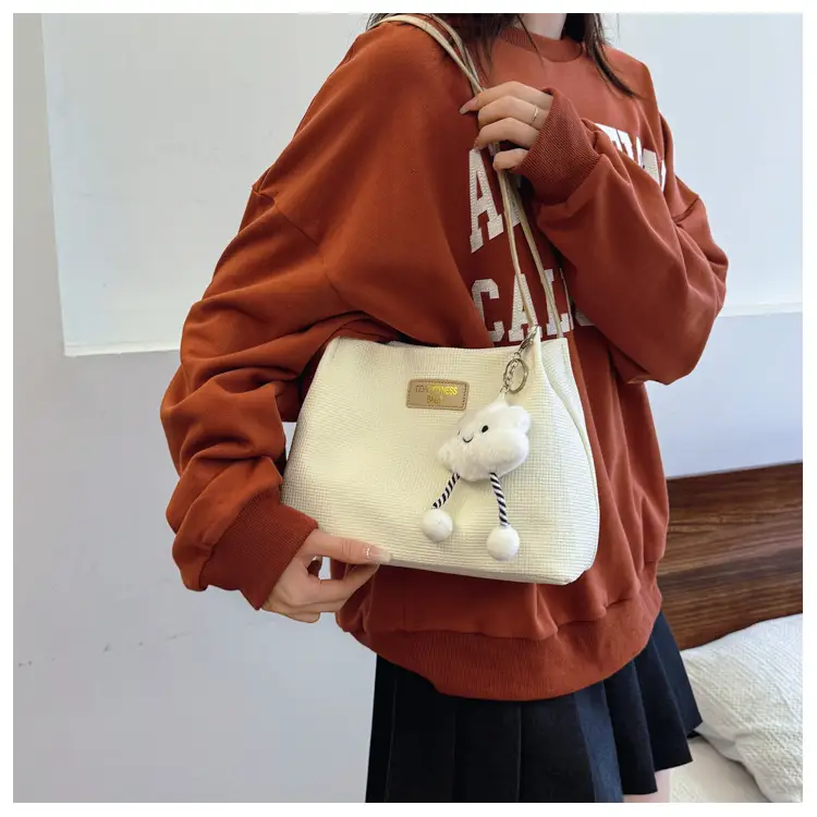 Women's Soft PU Shoulder Bag with Cloud Accent — feature 11