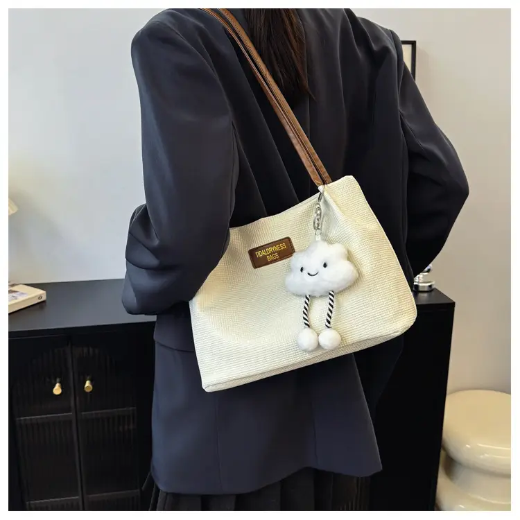 Women's Soft PU Shoulder Bag with Cloud Accent — feature 15
