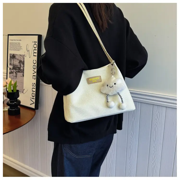Women's Soft PU Shoulder Bag with Cloud Accent — feature 19