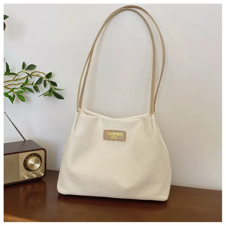 Women's Soft PU Shoulder Bag with Cloud Accent - Image 3