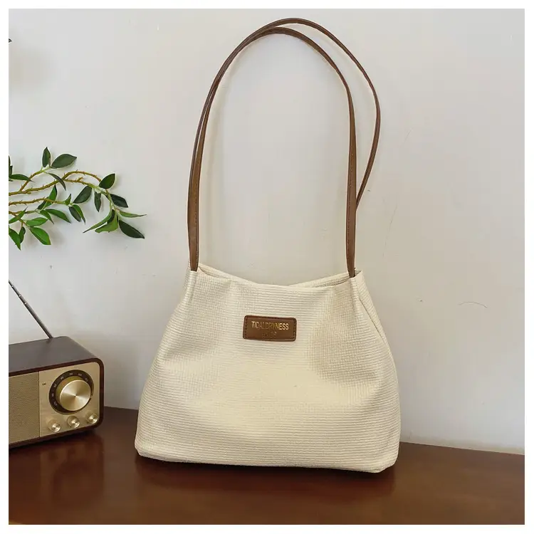 Women's Soft PU Shoulder Bag with Cloud Accent - Image 4