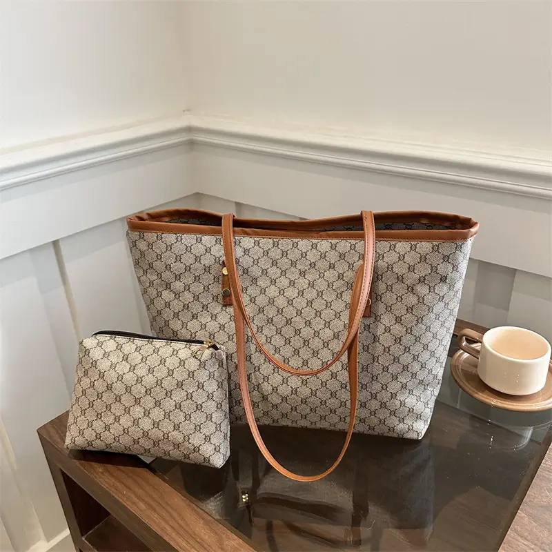 Vintage Brown Patterned Shoulder Bag for Women 2024 - Image 5