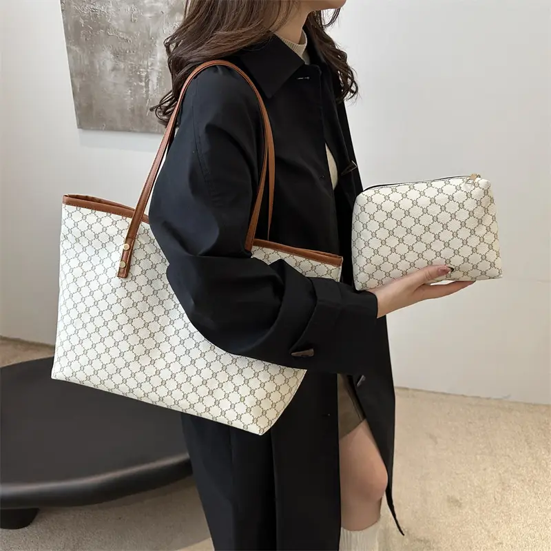 Vintage Brown Patterned Shoulder Bag for Women 2024 - Image 6
