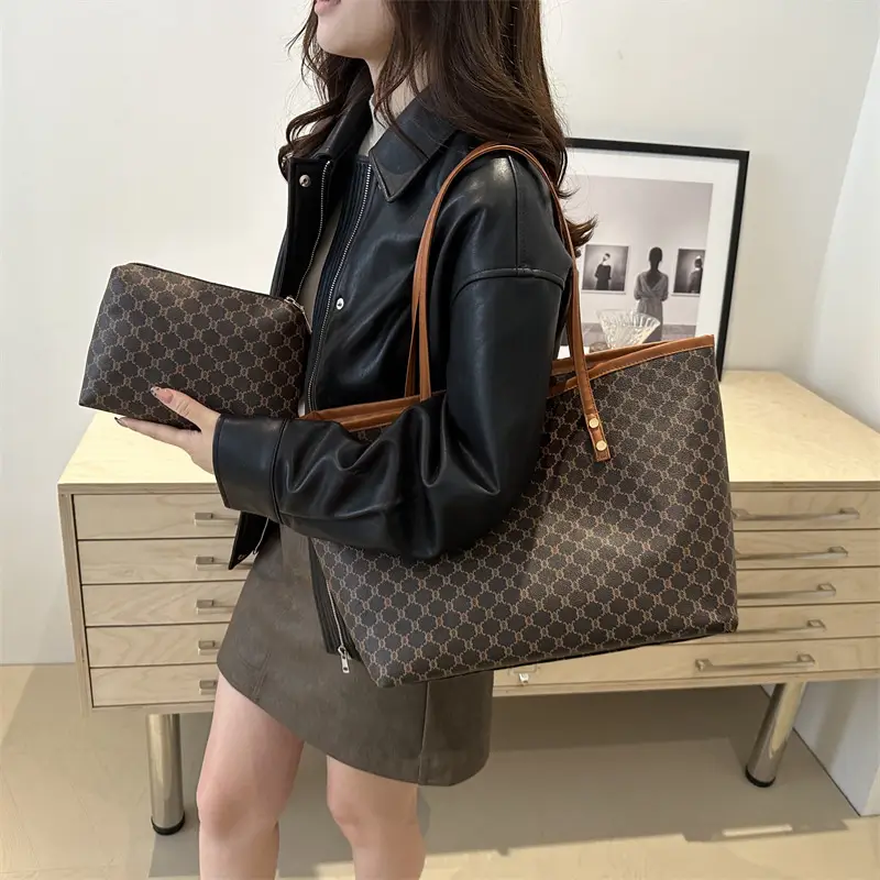 Vintage Brown Patterned Shoulder Bag for Women 2024 - Image 7