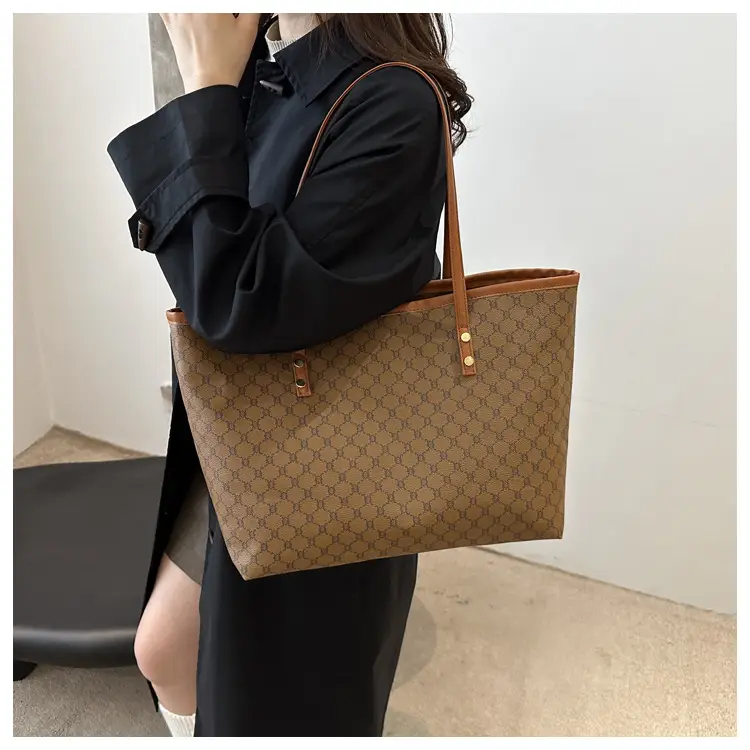 Vintage Brown Patterned Shoulder Bag for Women 2024 — feature 16