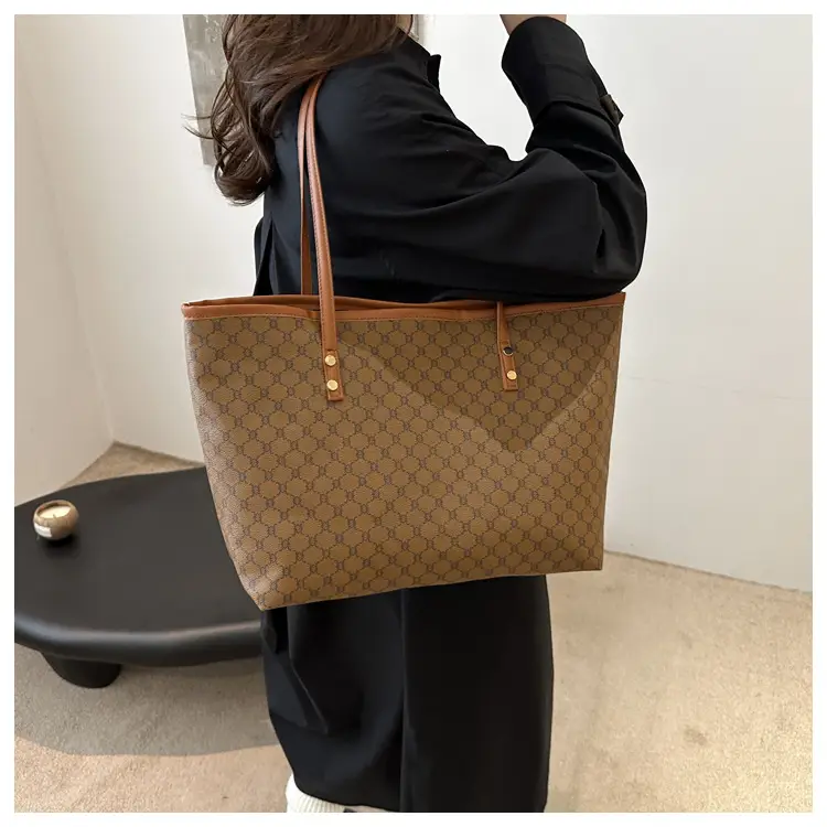 Vintage Brown Patterned Shoulder Bag for Women 2024 — feature 18