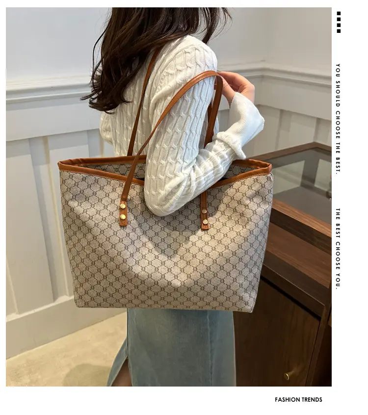 Vintage Brown Patterned Shoulder Bag for Women 2024 — feature 2