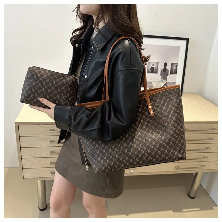 Vintage Brown Patterned Shoulder Bag for Women 2024 — feature 29