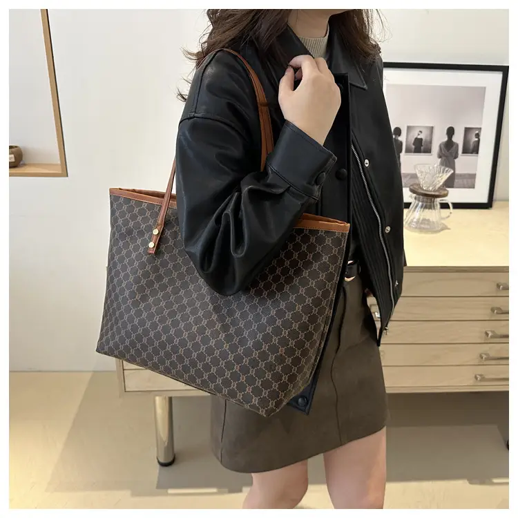 Vintage Brown Patterned Shoulder Bag for Women 2024 — feature 31