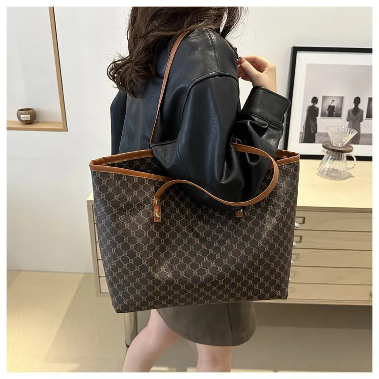 Vintage Brown Patterned Shoulder Bag for Women 2024 — feature 32