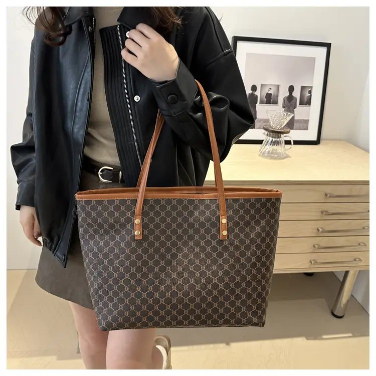 Vintage Brown Patterned Shoulder Bag for Women 2024 — feature 33