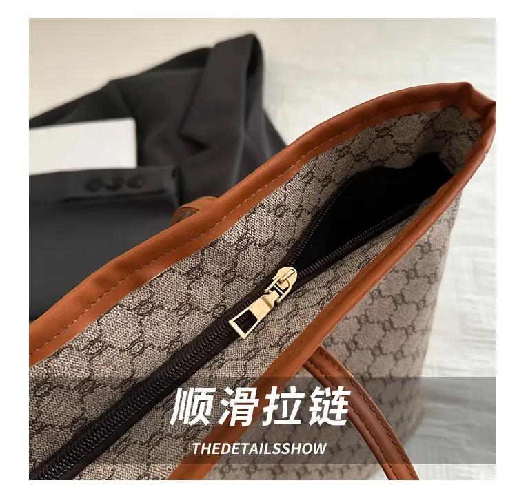 Vintage Brown Patterned Shoulder Bag for Women 2024 — feature 6