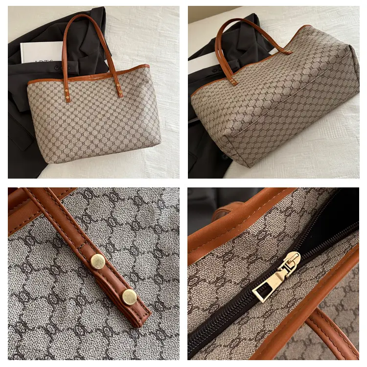 Vintage Brown Patterned Shoulder Bag for Women 2024 — feature 8