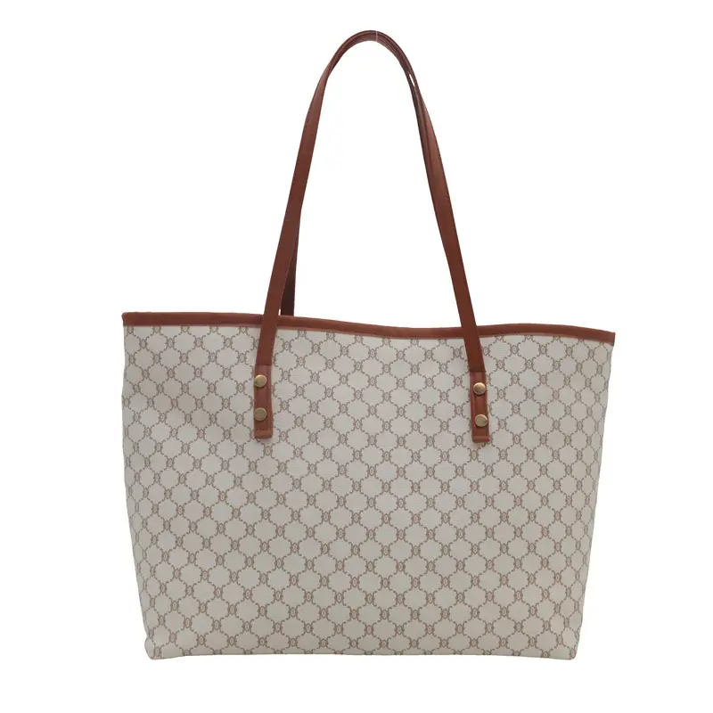 Vintage Brown Patterned Shoulder Bag for Women 2024 - Image 2