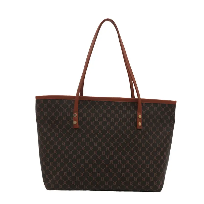 Vintage Brown Patterned Shoulder Bag for Women 2024 - Image 3