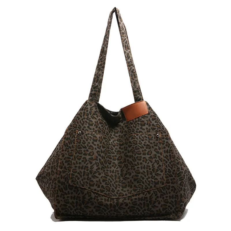 Retro Leopard Print Shoulder Bag 2024 Autumn - Image 7