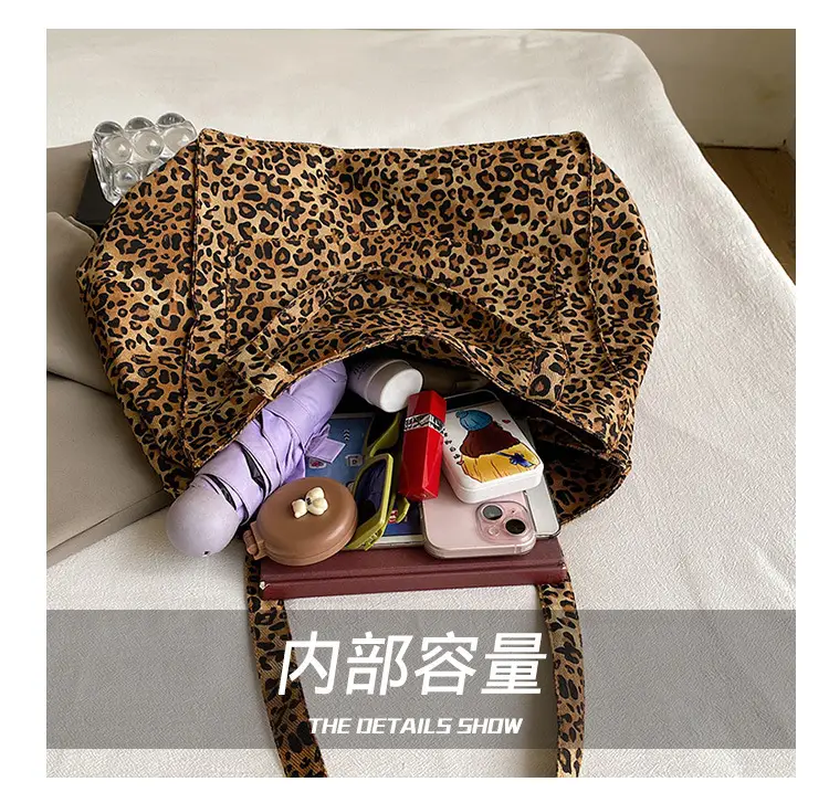 Retro Leopard Print Shoulder Bag 2024 Autumn — feature 3