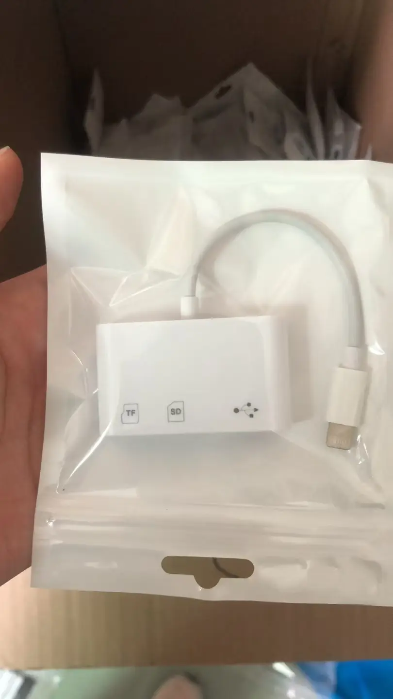 Apple Huawei Android OTG 3-in-1 Card Reader White