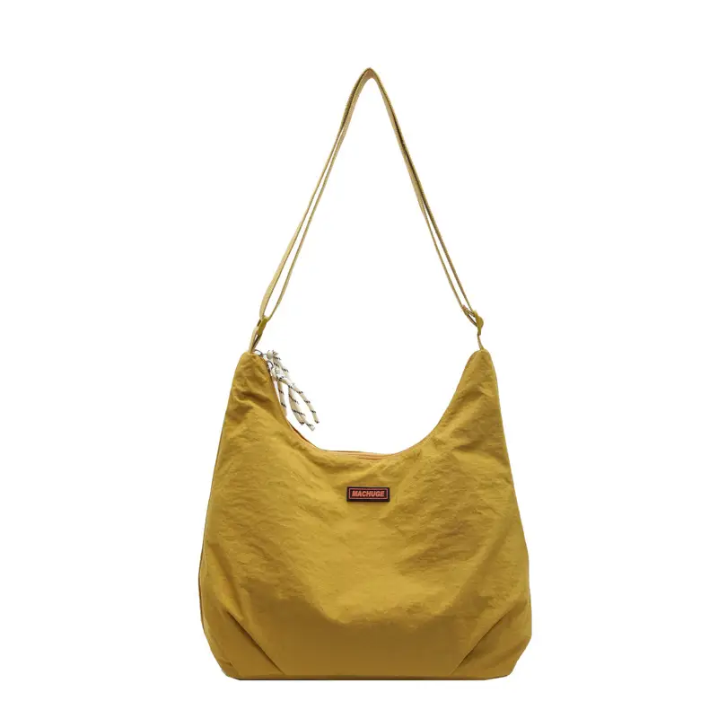 Women's Black Nylon Shoulder Tote Bag Water Repellent Large Capacity - Image 4