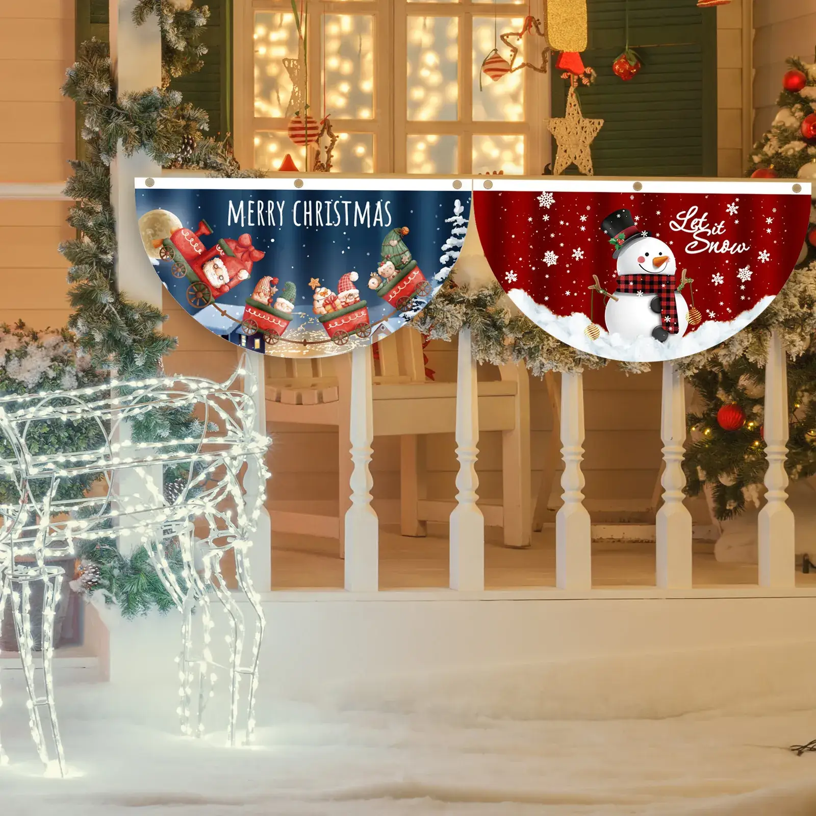 Christmas Fan Decor for Door Hanging Outdoor Decor - Image 13