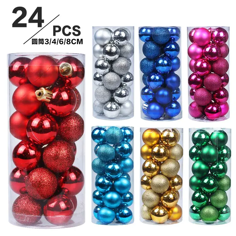 Blue Metallic Christmas Balls 3/4/6/824 Plated