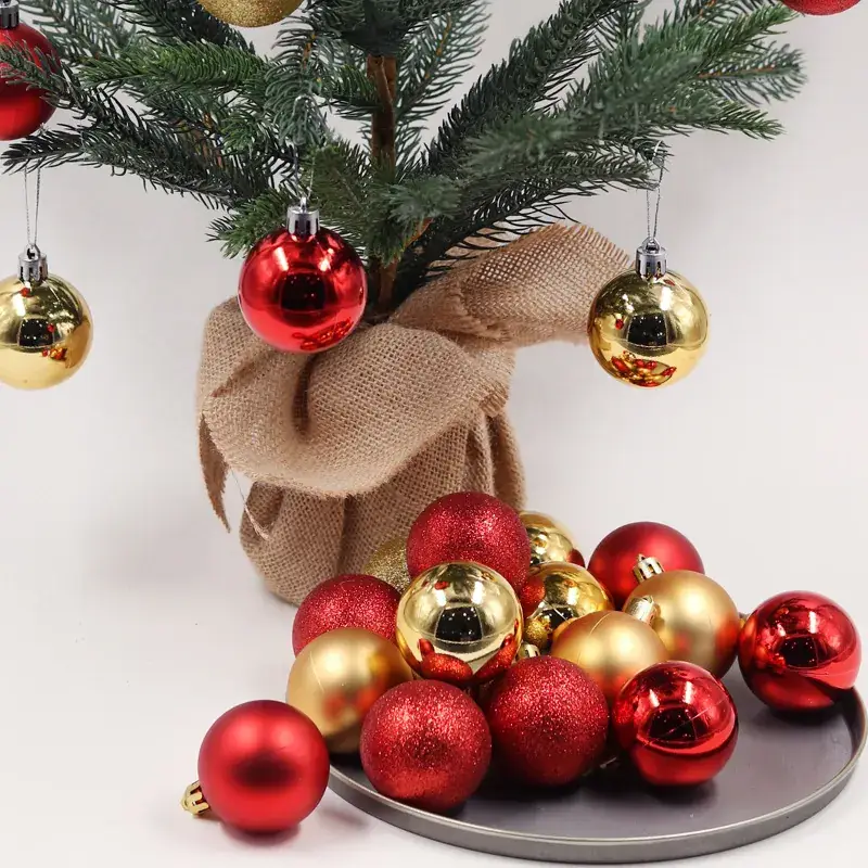 Blue Metallic Christmas Balls 3/4/6/824 Plated