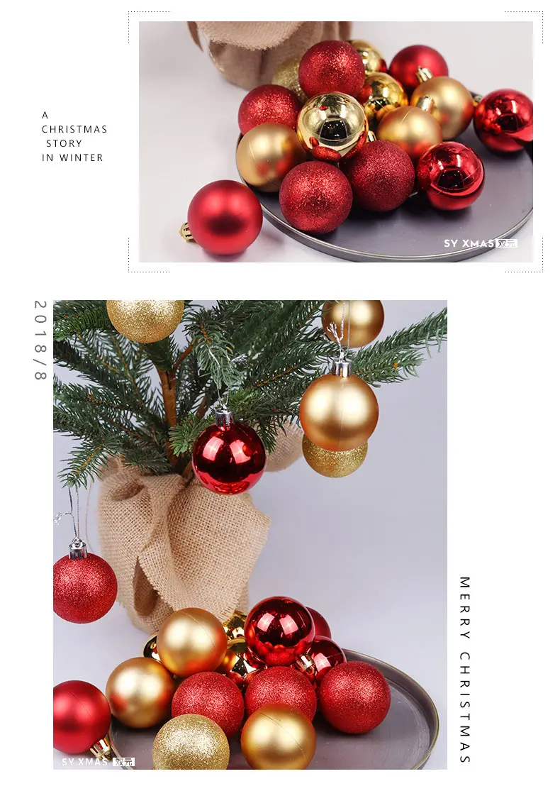 Blue Metallic Christmas Balls 3/4/6/824 Plated — feature 6