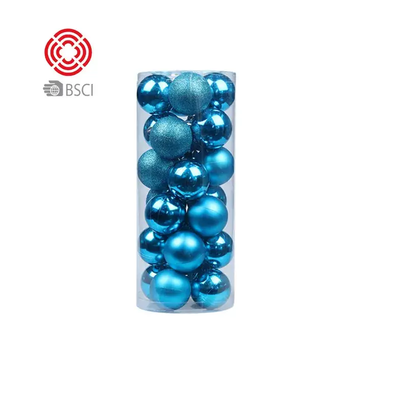 Blue Metallic Christmas Balls 3/4/6/824 Plated