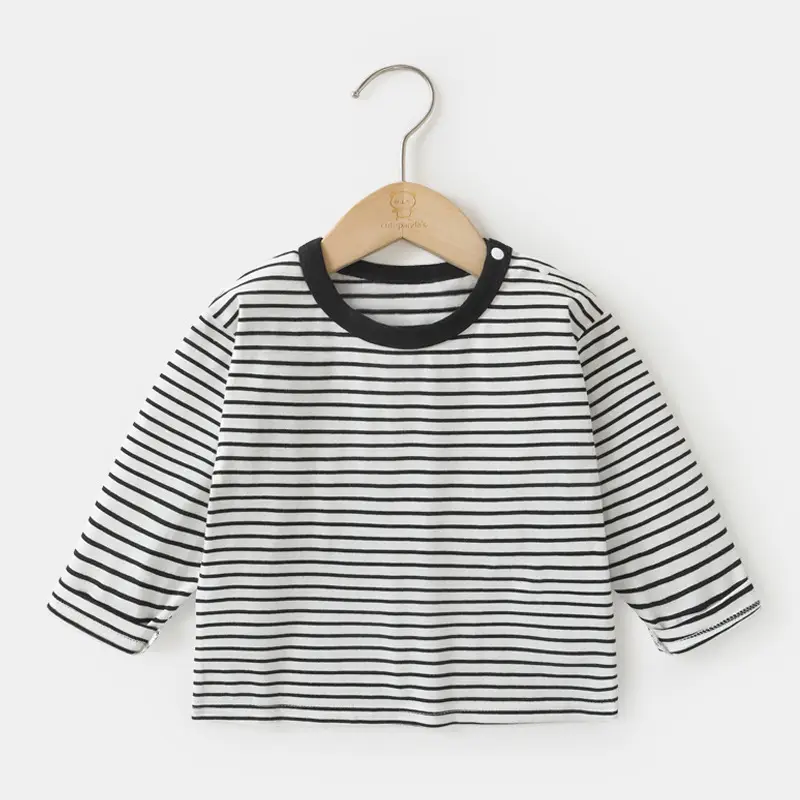 Boys' Long Sleeve Striped Cotton Top - Image 4