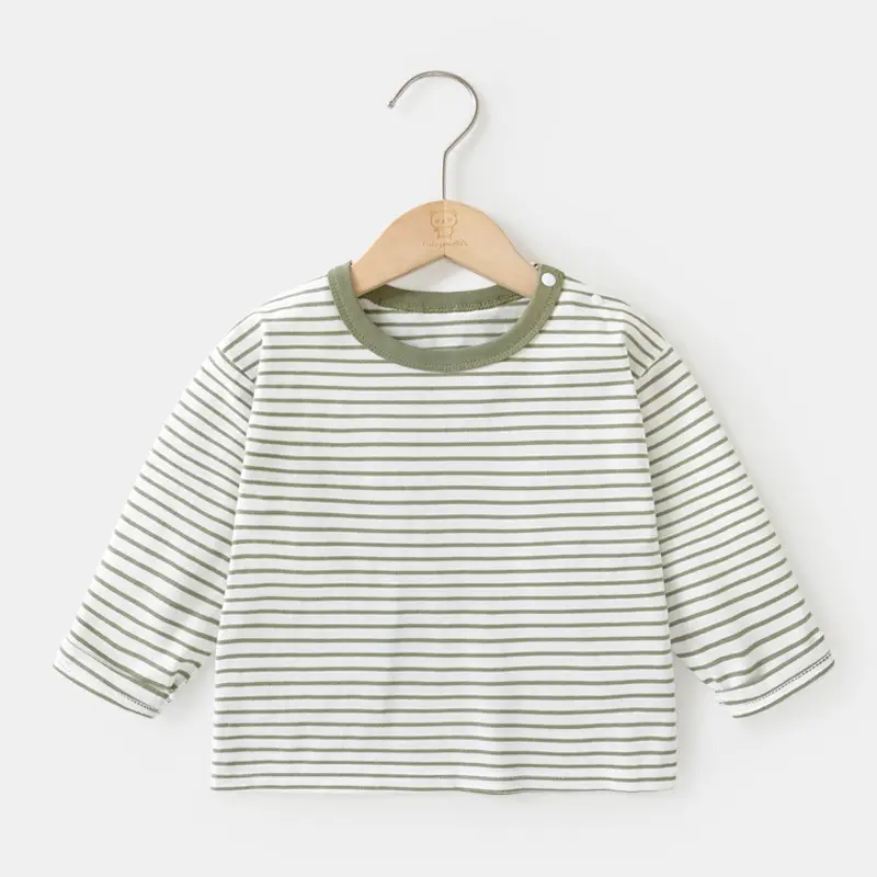 Baby Striped Long Sleeve T-Shirt Black Back Design