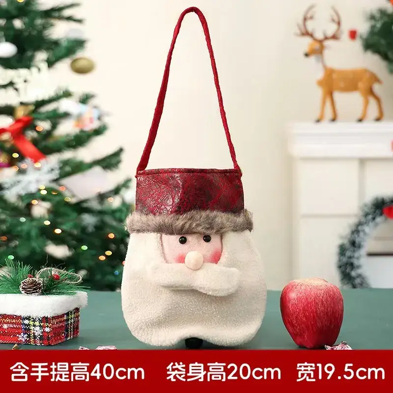 Christmas Apple Gift Bag with Moose Design - Image 13