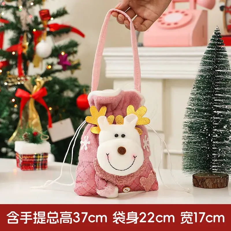 Christmas Apple Gift Bag with Moose Design - Image 28