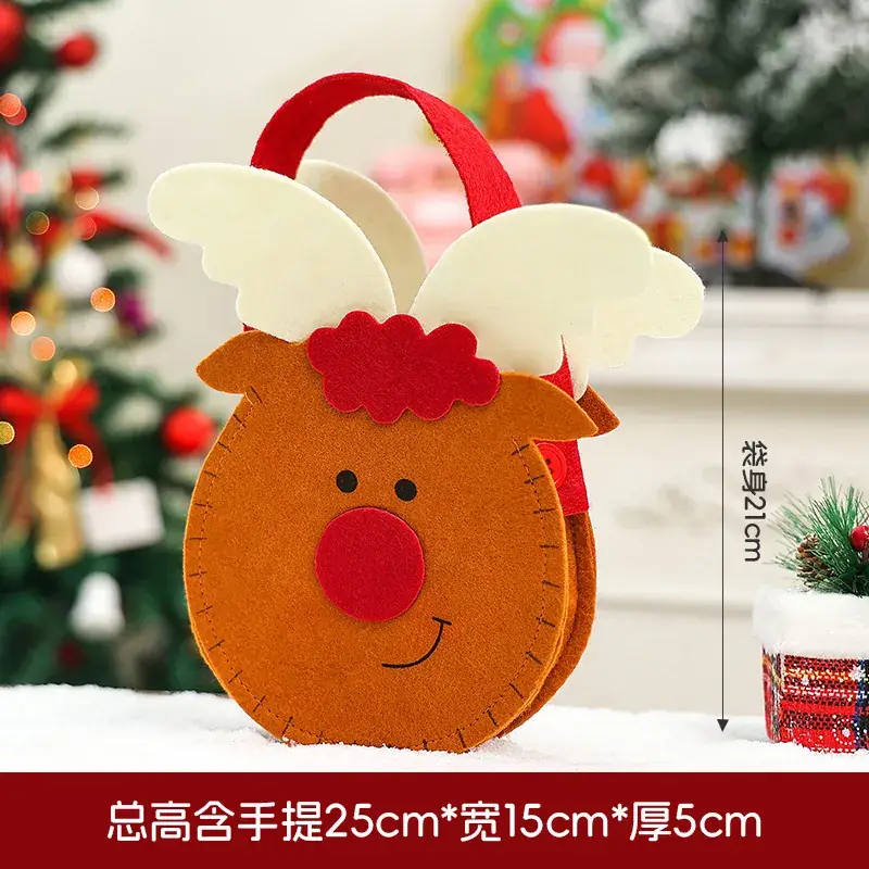 Christmas Apple Gift Bag with Moose Design - Image 42