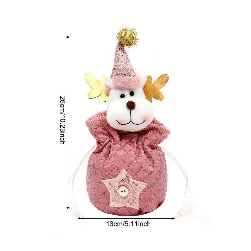 Christmas Apple Gift Bag with Moose Design - Image 58