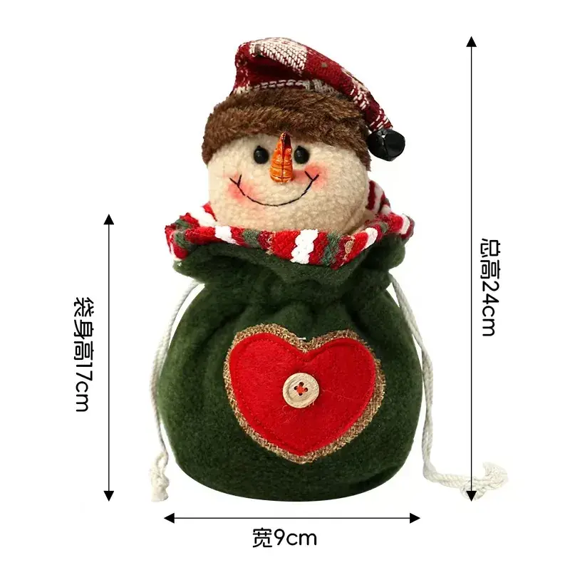 Christmas Apple Gift Bag with Moose Design - Image 8