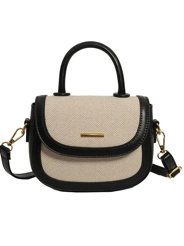 Women Saddle Bag Saddle Crossbody 2026 Retro Color Blocking - Image 9