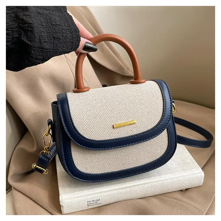 Women Saddle Bag Saddle Crossbody 2026 Retro Color Blocking — feature 18
