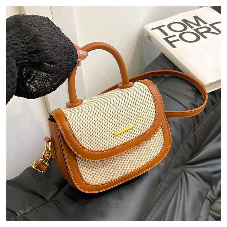 Women Saddle Bag Saddle Crossbody 2026 Retro Color Blocking — feature 21