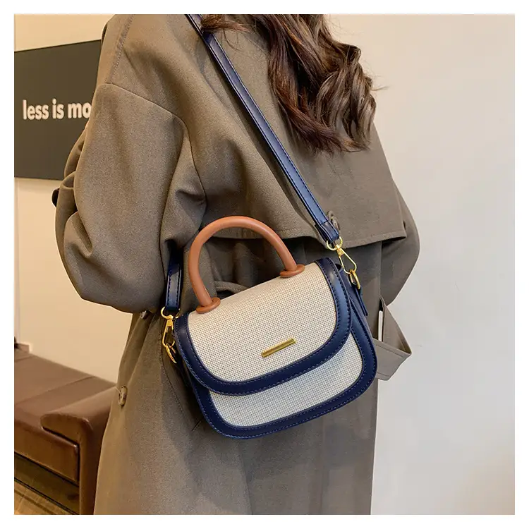Women Saddle Bag Saddle Crossbody 2026 Retro Color Blocking — feature 23